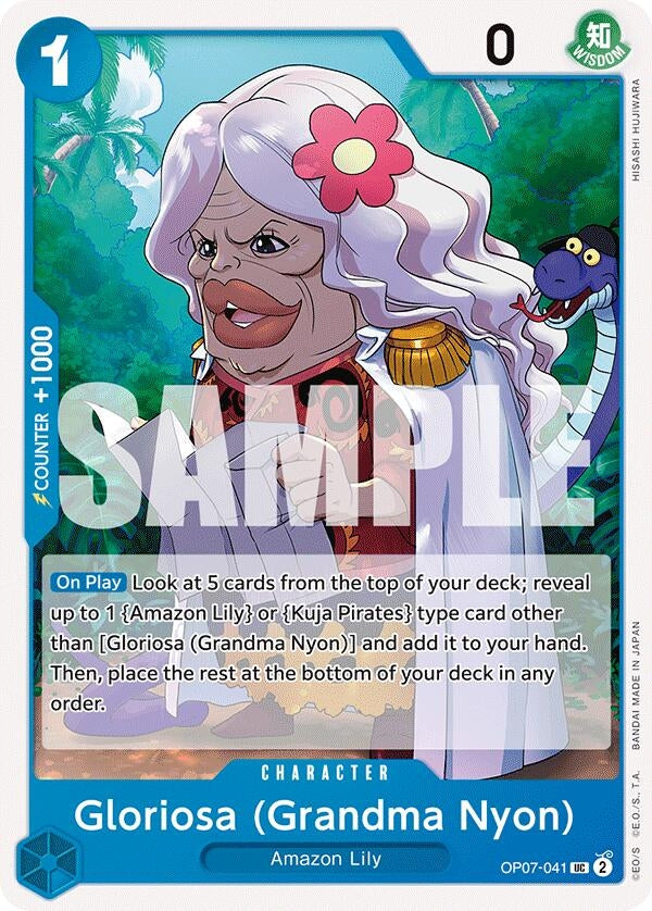 Image for Gloriosa (Grandma Nyon) (500 Years in the Future) (OP07-041) - One Piece Card Game