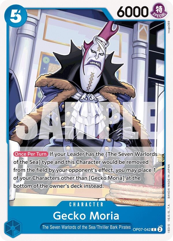 Image for Gecko Moria (042) (500 Years in the Future) (OP07-042) - One Piece Card Game