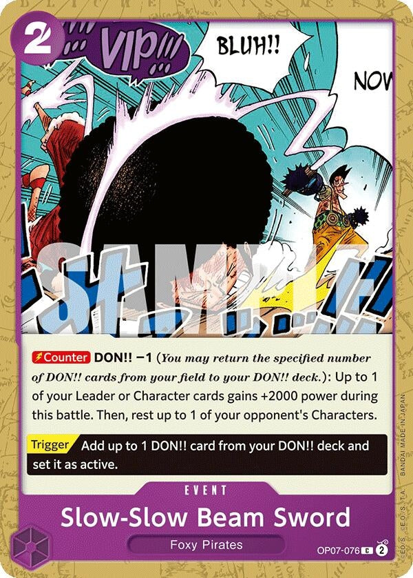 Image for Slow-Slow Beam Sword (500 Years in the Future) (OP07-076) - One Piece Card Game