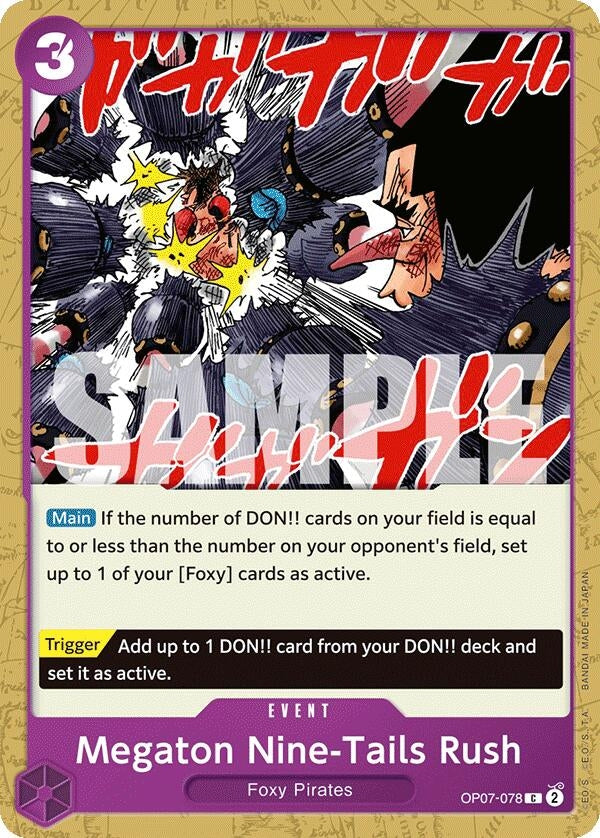 Image for Megaton Nine-Tails Rush (500 Years in the Future) (OP07-078) - One Piece Card Game