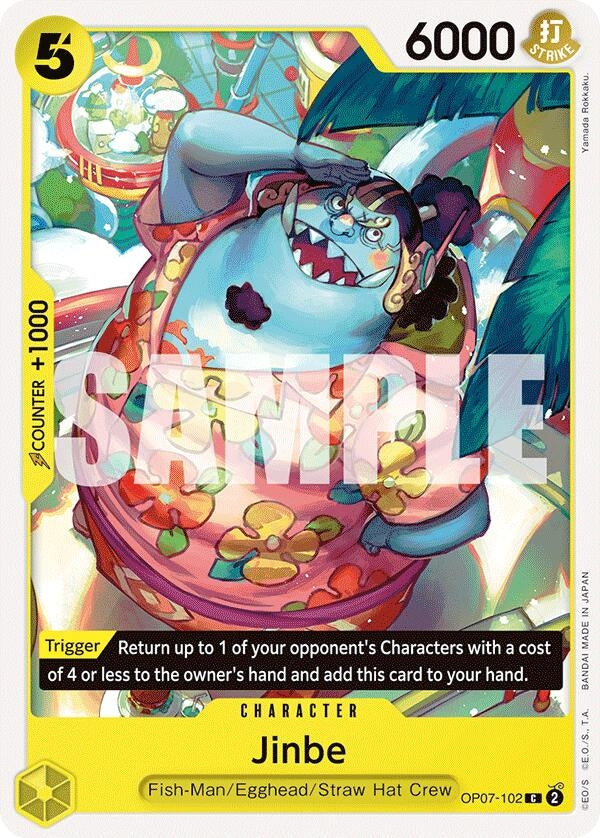 Image for Jinbe (102) (500 Years in the Future) (OP07-102) - One Piece Card Game
