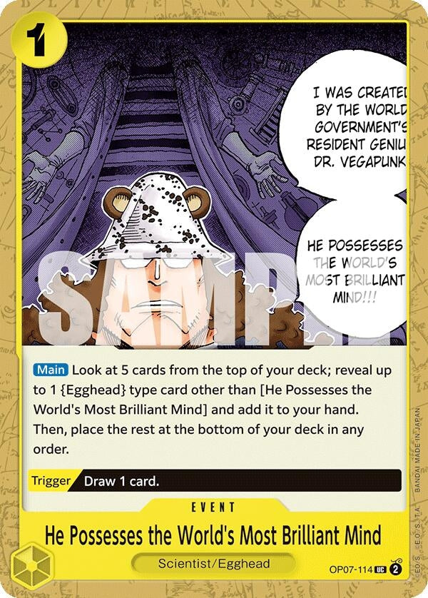Image for He Possesses the World's Most Brilliant Mind (500 Years in the Future) (OP07-114) - One Piece Card Game