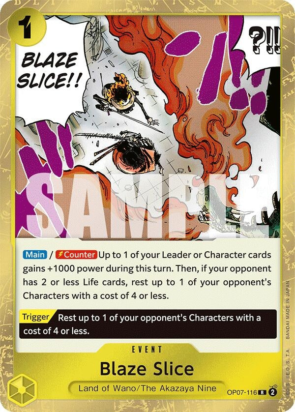 Image for Blaze Slice (500 Years in the Future) (OP07-116) - One Piece Card Game