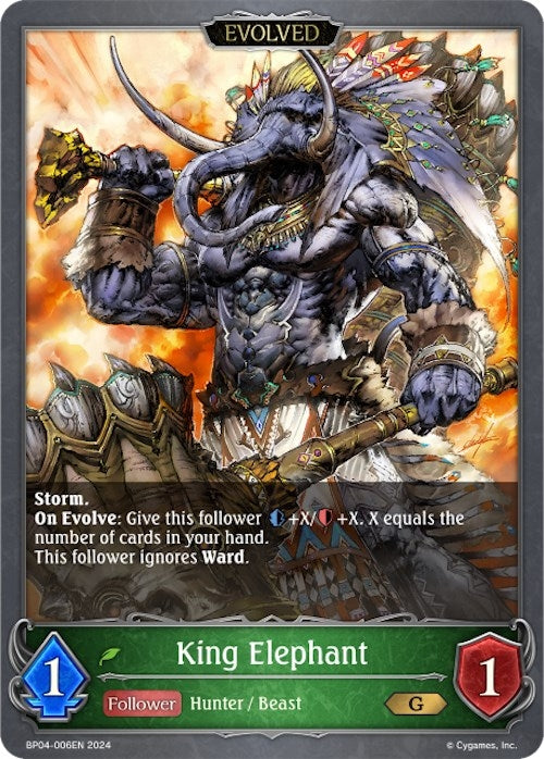 Image for King Elephant (Evolved) (BP04: Cosmic Mythos) (BP04-006EN) - Shadowverse: Evolve