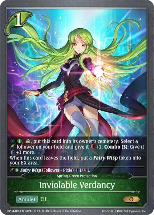 Image for Inviolable Verdancy (BP04: Cosmic Mythos) (BP04-009EN) - Shadowverse: Evolve