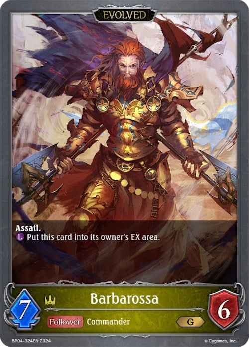Image for Barbarossa (Evolved) (BP04: Cosmic Mythos) (BP04-024EN) - Shadowverse: Evolve