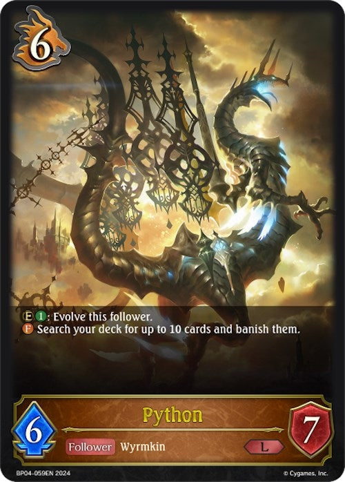 Image for Python (BP04: Cosmic Mythos) (BP04-059EN) - Shadowverse: Evolve