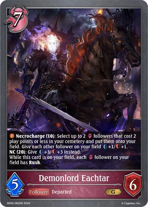 Image for Demonlord Eachtar (BP04: Cosmic Mythos) (BP04-082EN) - Shadowverse: Evolve