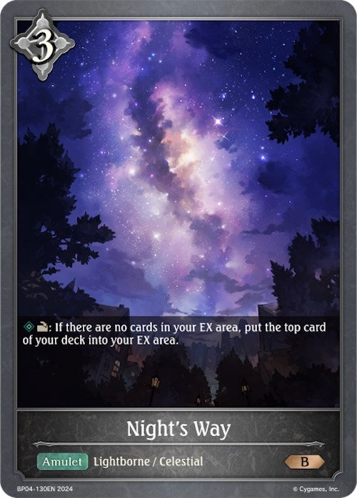 Image for Night's Way (BP04: Cosmic Mythos) (BP04-130EN) - Shadowverse: Evolve