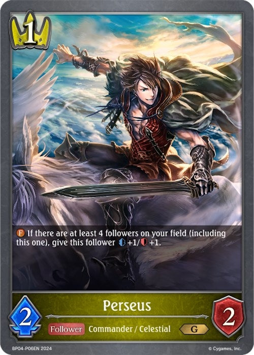 Image for Perseus - P06EN (Foil) (BP04: Cosmic Mythos) (BP04-P06EN) - Shadowverse: Evolve