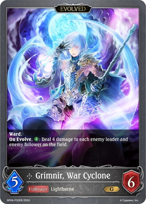 Image for Grimnir, War Cyclone (Evolved) - P32EN (Foil) (BP04: Cosmic Mythos) (BP04-P32EN) - Shadowverse: Evolve