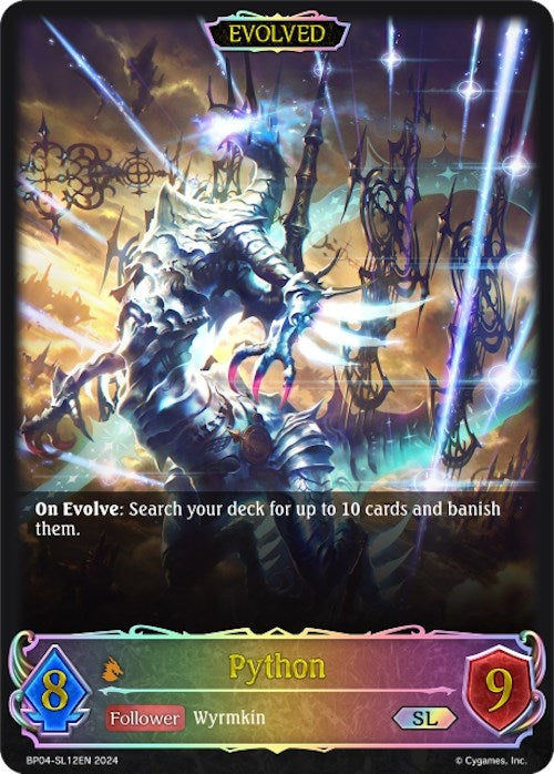 Image for Python (Evolved) (SL) (BP04: Cosmic Mythos) (BP04-SL12EN) - Shadowverse: Evolve