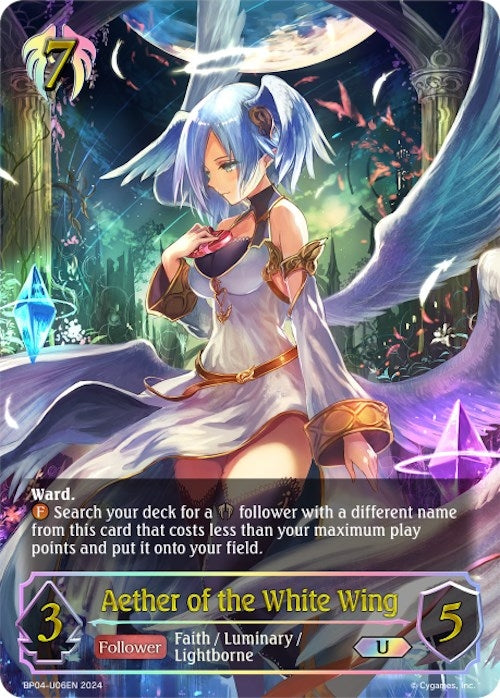 Image for Aether of the White Wing (U) (BP04: Cosmic Mythos) (BP04-U06EN) - Shadowverse: Evolve