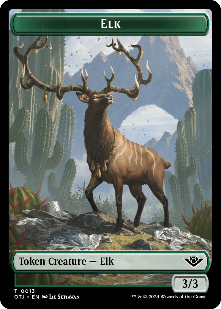 Image for Elk // Plot Double-Sided Token (Outlaws of Thunder Junction) (13 // 20) - Magic: The Gathering