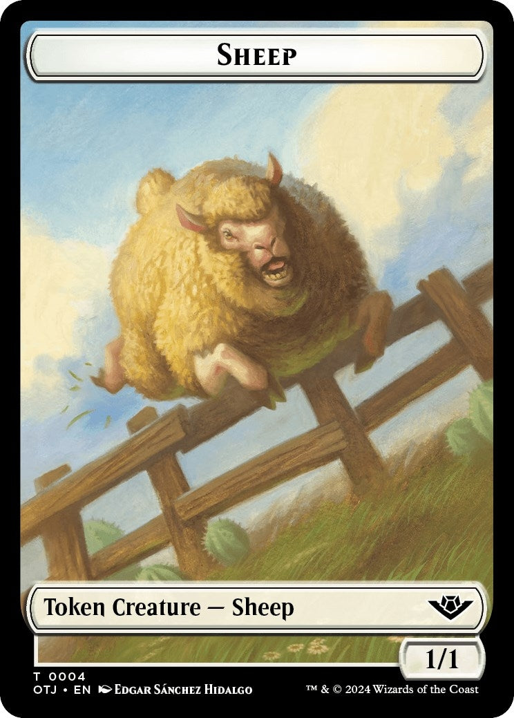 Image for Sheep Token (Outlaws of Thunder Junction) (4) - Magic: The Gathering