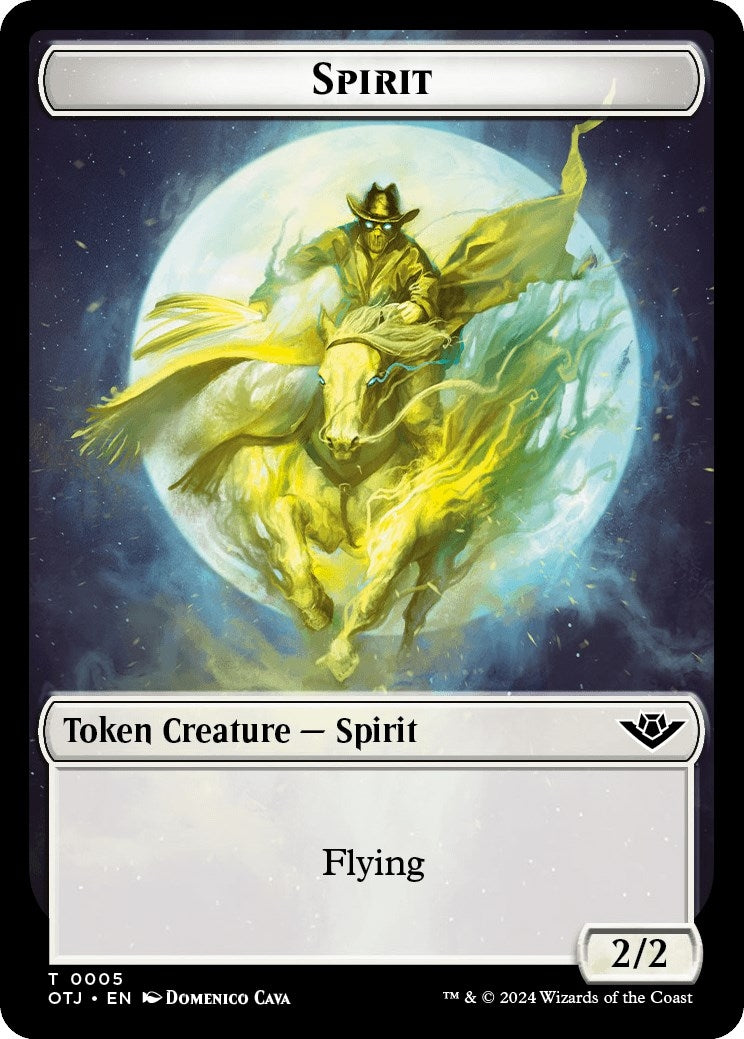 Image for Spirit // Plot Double-Sided Token (Outlaws of Thunder Junction) (5 // 20) - Magic: The Gathering
