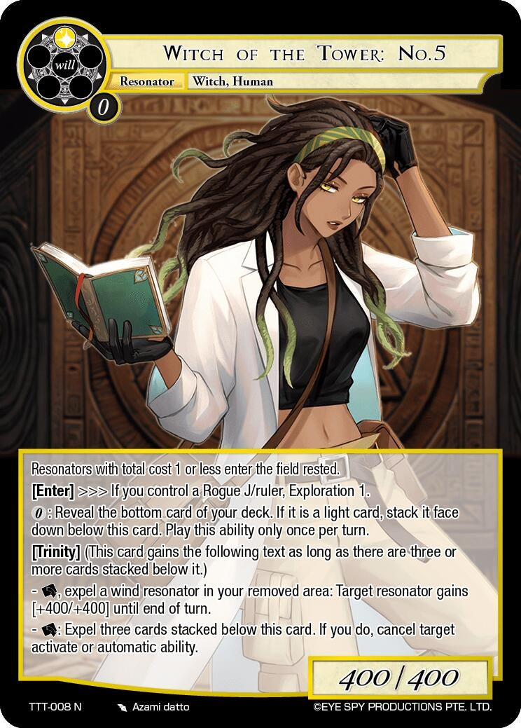 Image for Witch of the Tower: No.5 (Thoth of the Trinity) (TTT-008 N) - Force of Will