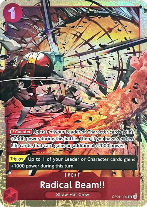 Image for Radical Beam!! (Premium Card Collection -Best Selection Vol. 1-) (One Piece Promotion Cards) (OP01-029) - One Piece Card Game
