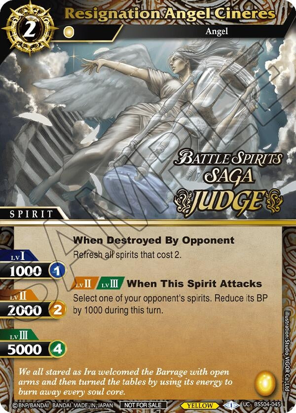Image for Resignation Angel Cineres (Judge Pack 2024 Vol. 1) (Launch & Event Promos) (BSS04-045) - Battle Spirits Saga