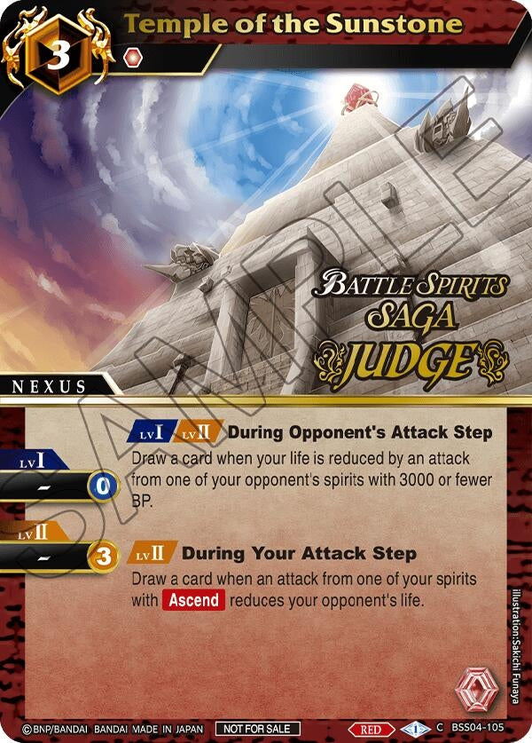 Image for Temple of the Sunstone (Judge Pack 2024 Vol. 1) (Launch & Event Promos) (BSS04-105) - Battle Spirits Saga