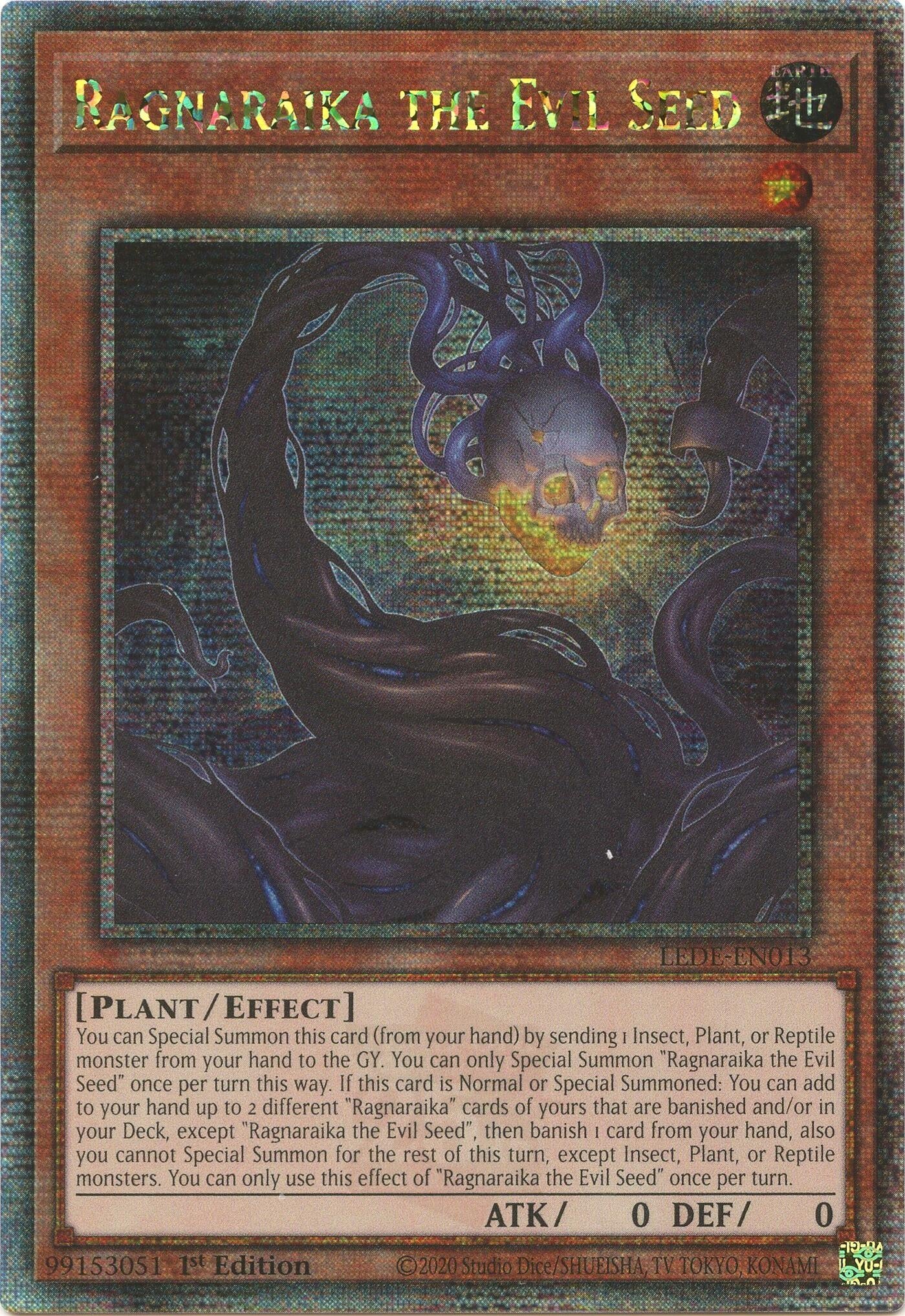 Image for Ragnaraika the Evil Seed (Quarter Century Secret Rare) (Legacy of Destruction) (LEDE-EN013) - YuGiOh