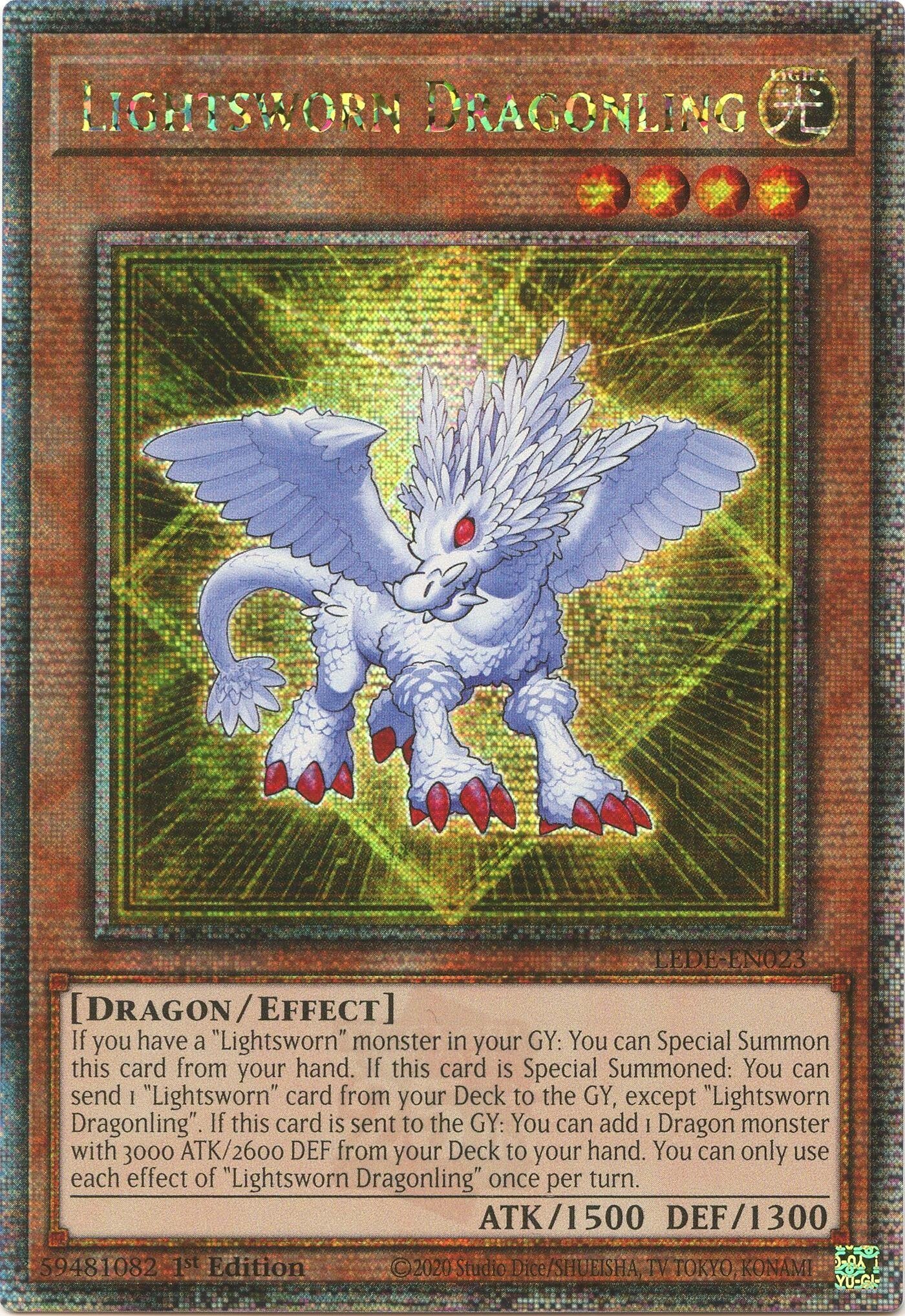 Image for Lightsworn Dragonling (Quarter Century Secret Rare) (Legacy of Destruction) (LEDE-EN023) - YuGiOh