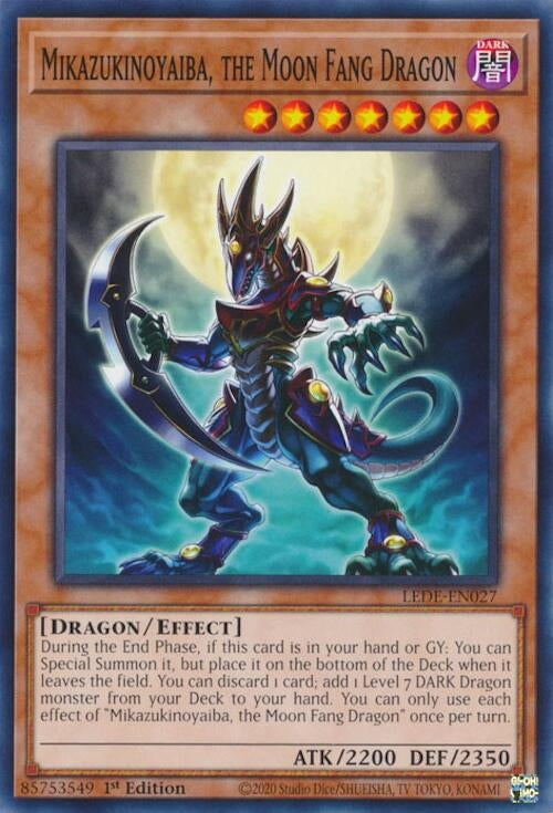 Image for Mikazukinoyaiba, the Moon Fang Dragon (Legacy of Destruction) (LEDE-EN027) - YuGiOh