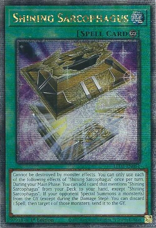 Image for Shining Sarcophagus (Quarter Century Secret Rare) (Legacy of Destruction) (LEDE-EN051) - YuGiOh
