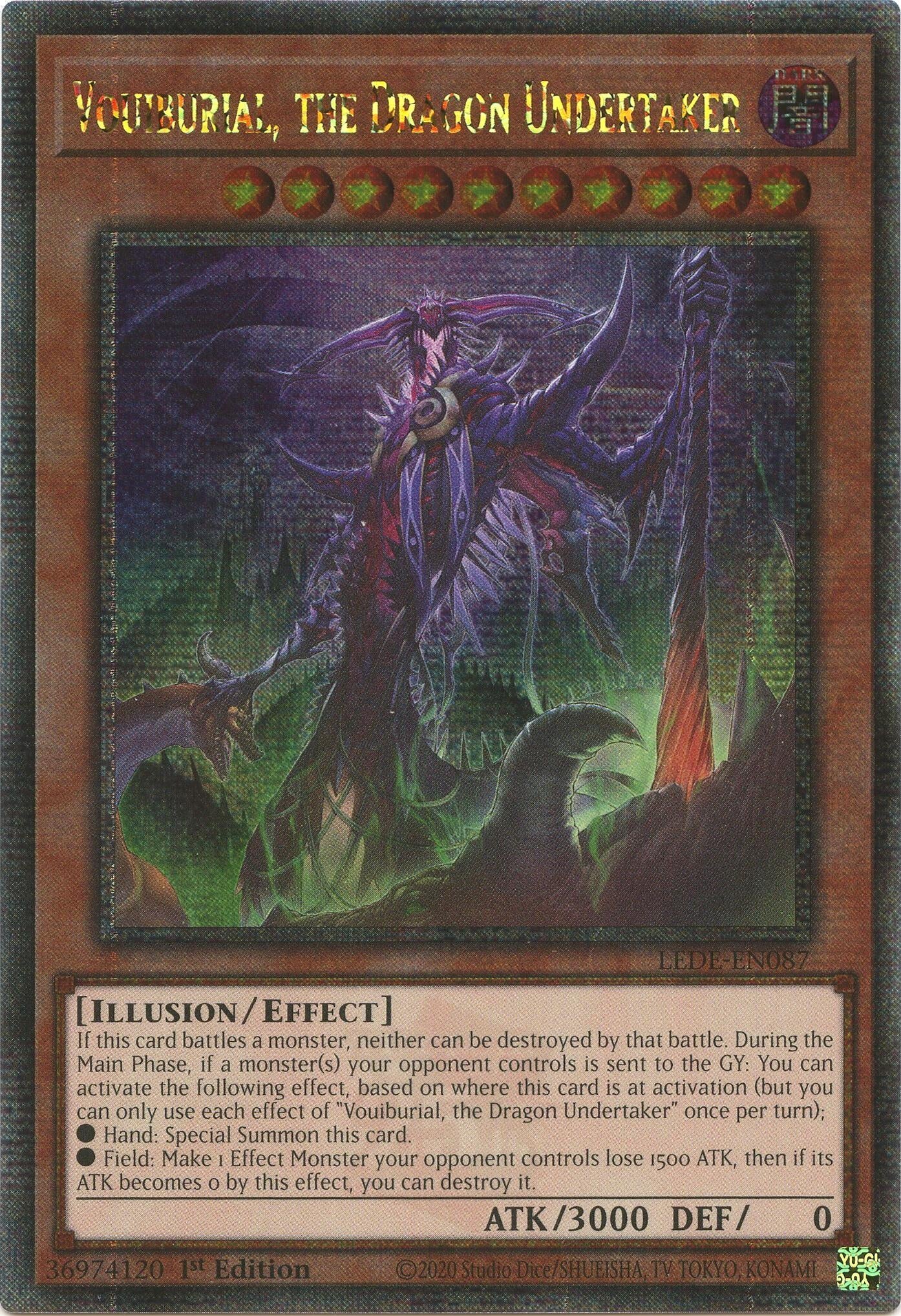 Image for Vouiburial, the Dragon Undertaker (Quarter Century Secret Rare) (Legacy of Destruction) (LEDE-EN087) - YuGiOh