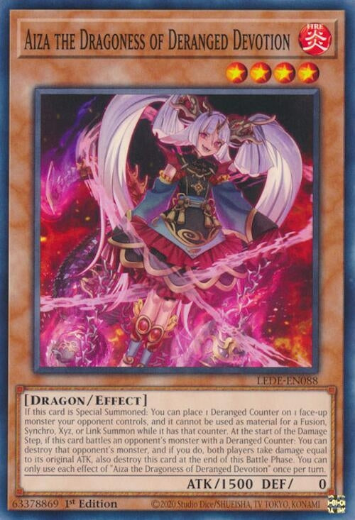 Image for Aiza the Dragoness of Deranged Devotion (Legacy of Destruction) (LEDE-EN088) - YuGiOh