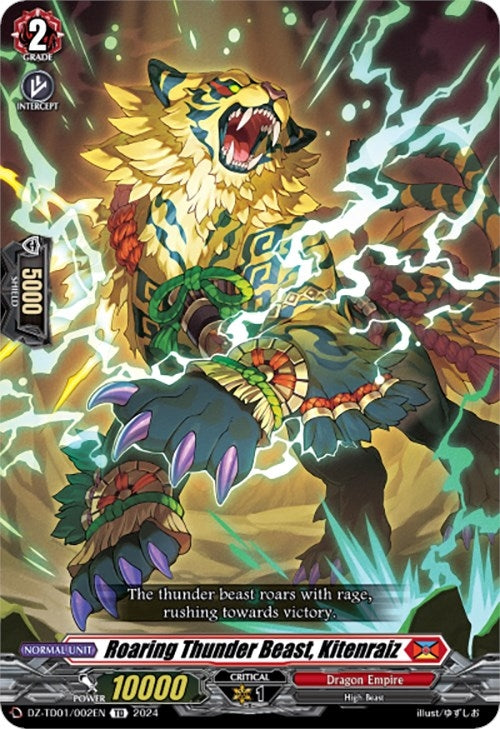 Image for Roaring Thunder Beast, Kitenraiz (DZ-TD01: Start Up Trial Deck "Dragon Empire") (DZ-TD01/002EN) - Cardfight Vanguard