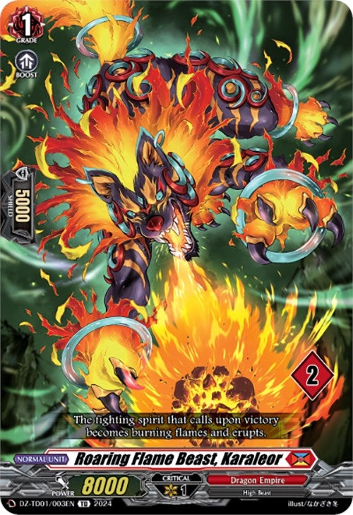 Image for Roaring Flame Beast, Karaleor (2) (DZ-TD01: Start Up Trial Deck "Dragon Empire") (DZ-TD01/003EN) - Cardfight Vanguard
