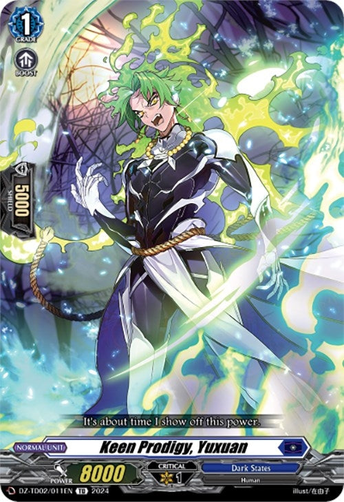 Image for Keen Prodigy, Yuxuan (DZ-TD02: Start Up Trial Deck "Dark States") (DZ-TD02/011EN) - Cardfight Vanguard