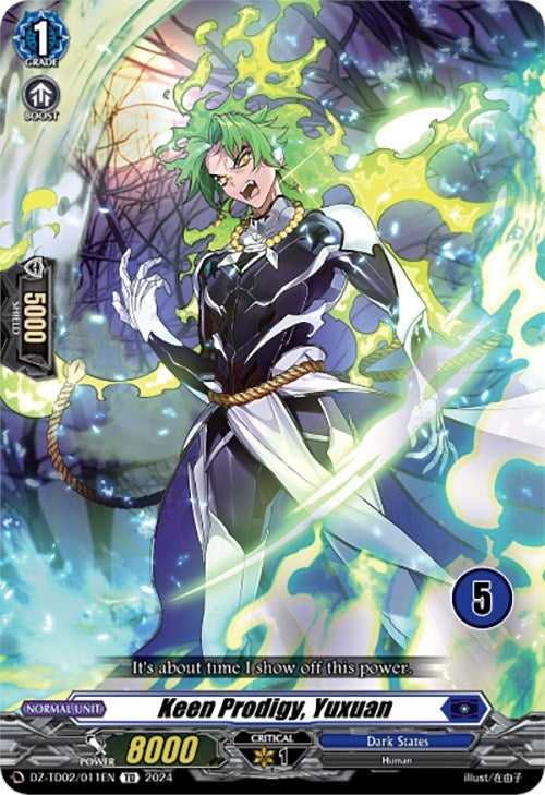 Image for Keen Prodigy, Yuxuan (5) (DZ-TD02: Start Up Trial Deck "Dark States") (DZ-TD02/011EN) - Cardfight Vanguard