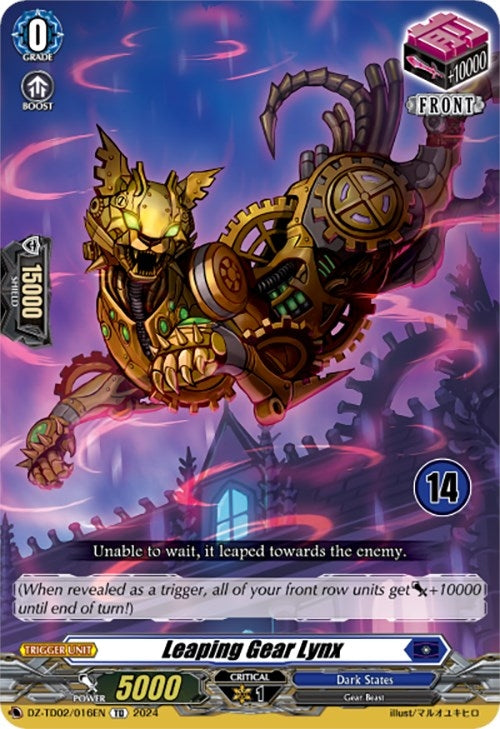 Image for Leaping Gear Lynx (14) (DZ-TD02: Start Up Trial Deck "Dark States") (DZ-TD02/016EN) - Cardfight Vanguard