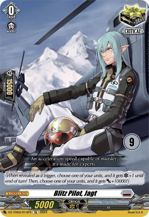 Image for Blitz Pilot, Jagt (9) (DZ-TD03: Start Up Trial Deck "Brandt Gate") (DZ-TD03/014EN) - Cardfight Vanguard