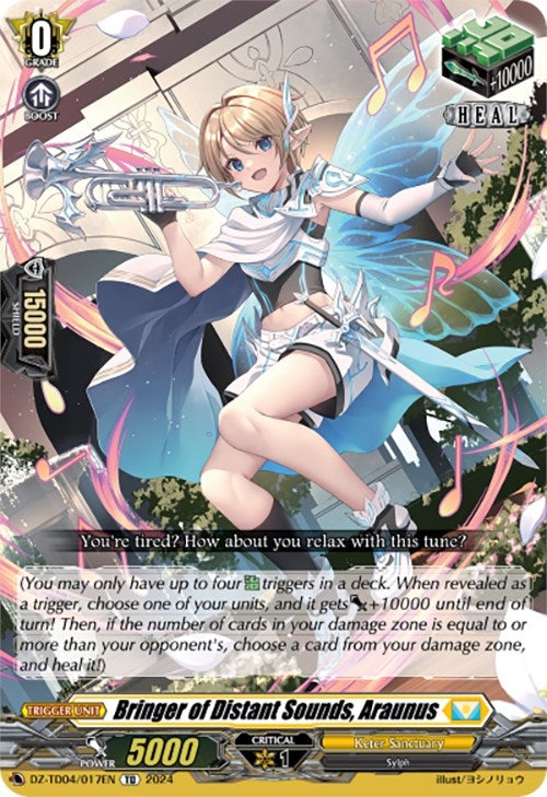 Image for Bringer of Distant Sounds, Araunus (DZ-TD04: Start Up Trial Deck "Keter Sanctuary") (DZ-TD04/017EN) - Cardfight Vanguard