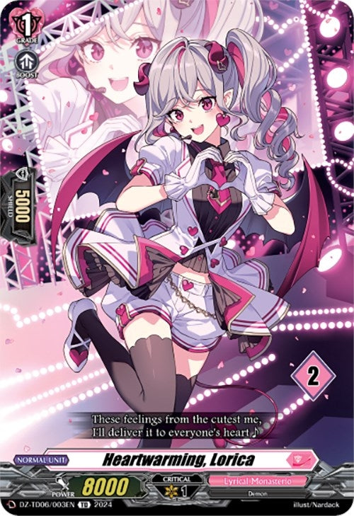 Image for Heartwarming, Lorica (2) (DZ-TD06: Start Up Trial Deck "Lyrical Monasterio") (DZ-TD06/003EN) - Cardfight Vanguard