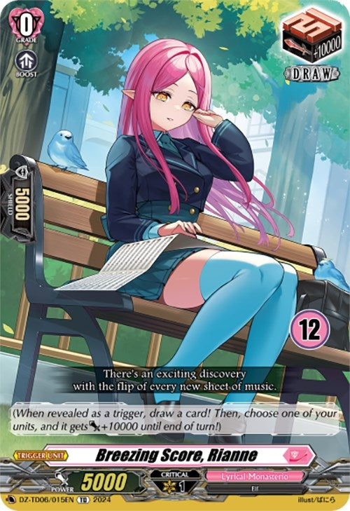 Image for Breezing Score, Rianne (12) (DZ-TD06: Start Up Trial Deck "Lyrical Monasterio") (DZ-TD06/015EN) - Cardfight Vanguard