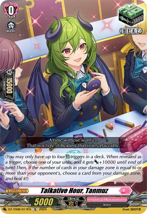 Image for Talkative Hour, Tanmuz (DZ-TD06: Start Up Trial Deck "Lyrical Monasterio") (DZ-TD06/017EN) - Cardfight Vanguard