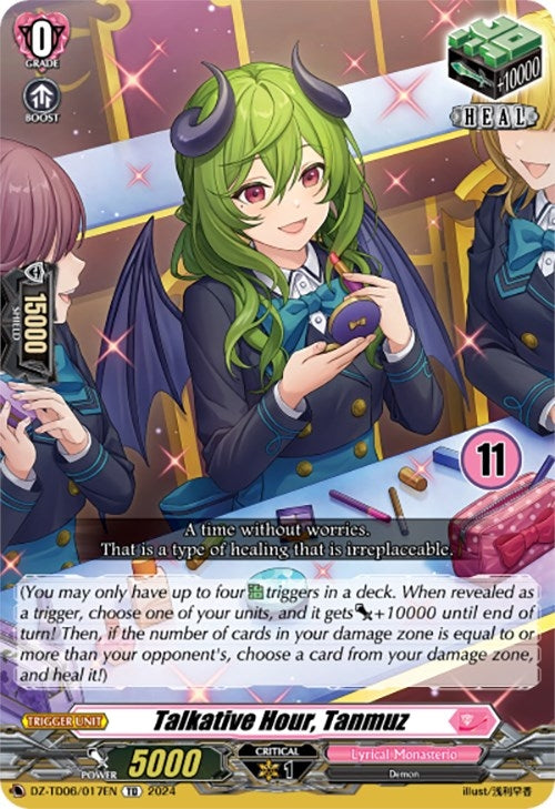 Image for Talkative Hour, Tanmuz (11) (DZ-TD06: Start Up Trial Deck "Lyrical Monasterio") (DZ-TD06/017EN) - Cardfight Vanguard