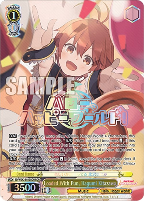 Image for Loaded With Fun, Hagumi Kitazawa (BDR) (BanG Dream! Girls Band Party! Countdown Collection Premium Booster) (BD/WE42-E013BDR BDR) - Weiss Schwarz