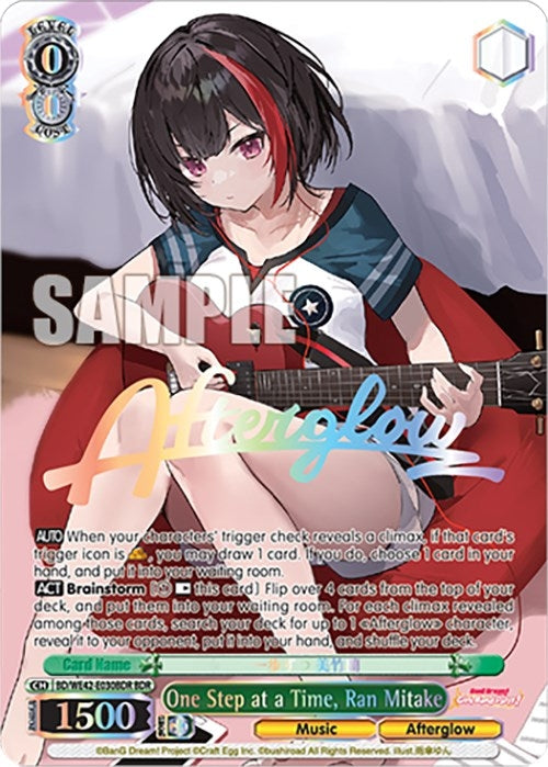 Image for One Step at a Time, Ran Mitake (BDR) (BanG Dream! Girls Band Party! Countdown Collection Premium Booster) (BD/WE42-E030BDR BDR) - Weiss Schwarz
