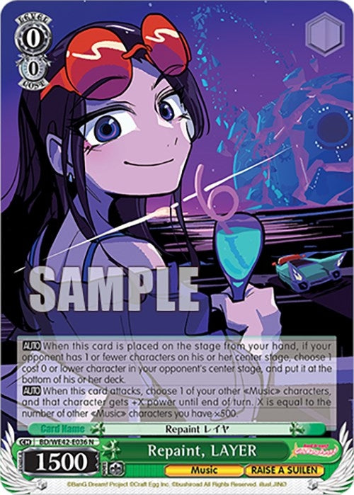 Image for Repaint, LAYER (BanG Dream! Girls Band Party! Countdown Collection Premium Booster) (BD/WE42-E036 N) - Weiss Schwarz