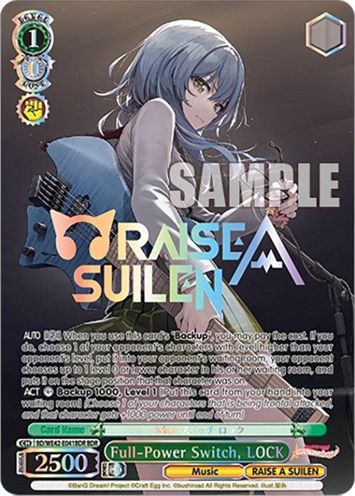 Image for Full-Power Switch, LOCK (BDR) (BanG Dream! Girls Band Party! Countdown Collection Premium Booster) (BD/WE42-E041BDR BDR) - Weiss Schwarz