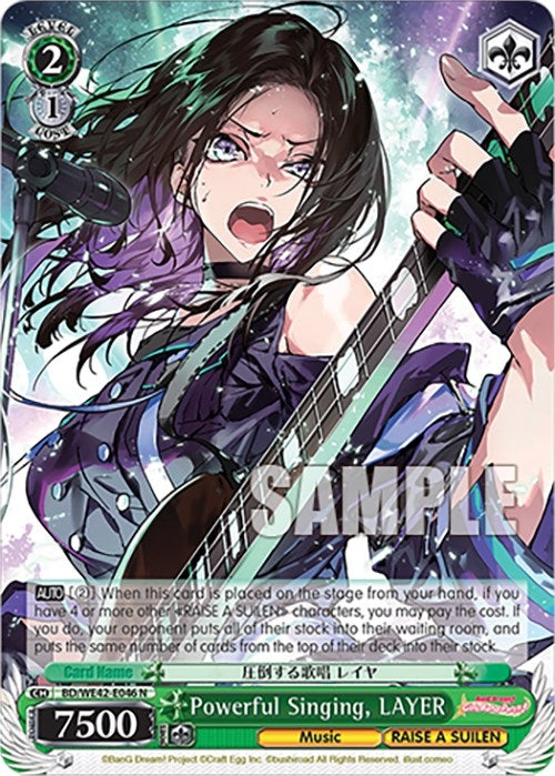 Image for Powerful Singing, LAYER (BanG Dream! Girls Band Party! Countdown Collection Premium Booster) (BD/WE42-E046 N) - Weiss Schwarz
