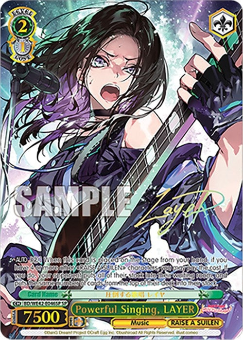Image for Powerful Singing, LAYER (SP) (BanG Dream! Girls Band Party! Countdown Collection Premium Booster) (BD/WE42-E046SP SP) - Weiss Schwarz