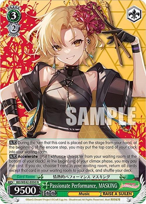 Image for Passionate Performance, MASKING (BanG Dream! Girls Band Party! Countdown Collection Premium Booster) (BD/WE42-E050 N) - Weiss Schwarz