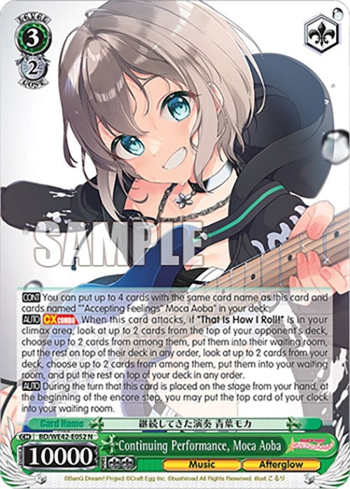 Image for Continuing Performance, Moca Aoba (BanG Dream! Girls Band Party! Countdown Collection Premium Booster) (BD/WE42-E052 N) - Weiss Schwarz