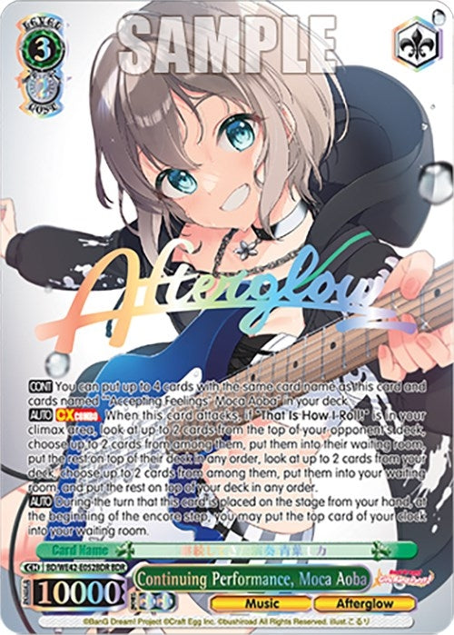 Image for Continuing Performance, Moca Aoba (BDR) (BanG Dream! Girls Band Party! Countdown Collection Premium Booster) (BD/WE42-E052BDR BDR) - Weiss Schwarz